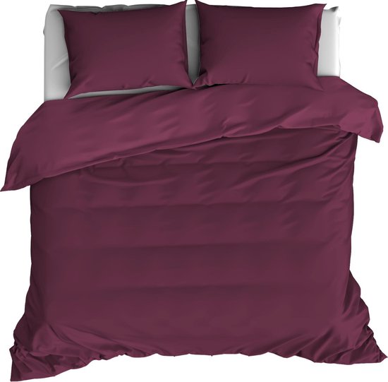 De Witte Lietaer Housse de couette Olivia 260x240 Cm Katoen Bordeaux