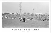 Walljar - ADO Den Haag - MVV '66 - Zwart wit poster met lijst