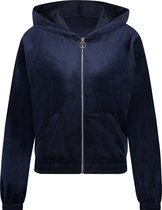 Hunkemöller Dames Nachtmode Hoodie jas Velours  - Blauw - maat S