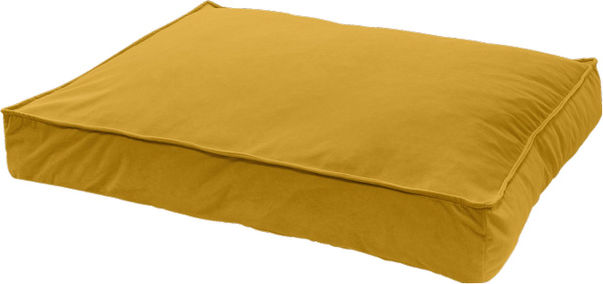 Woefwoef hondenkussen lounge velvet geel 80 x 55 cm