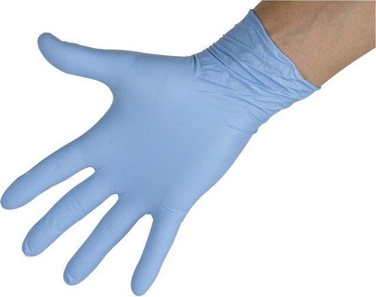 Gant nitrile bleu non poudrés non stérile S-M-L-XL