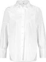 GERRY WEBER Dames Blouse van zuiver katoen weiß/weiß-46