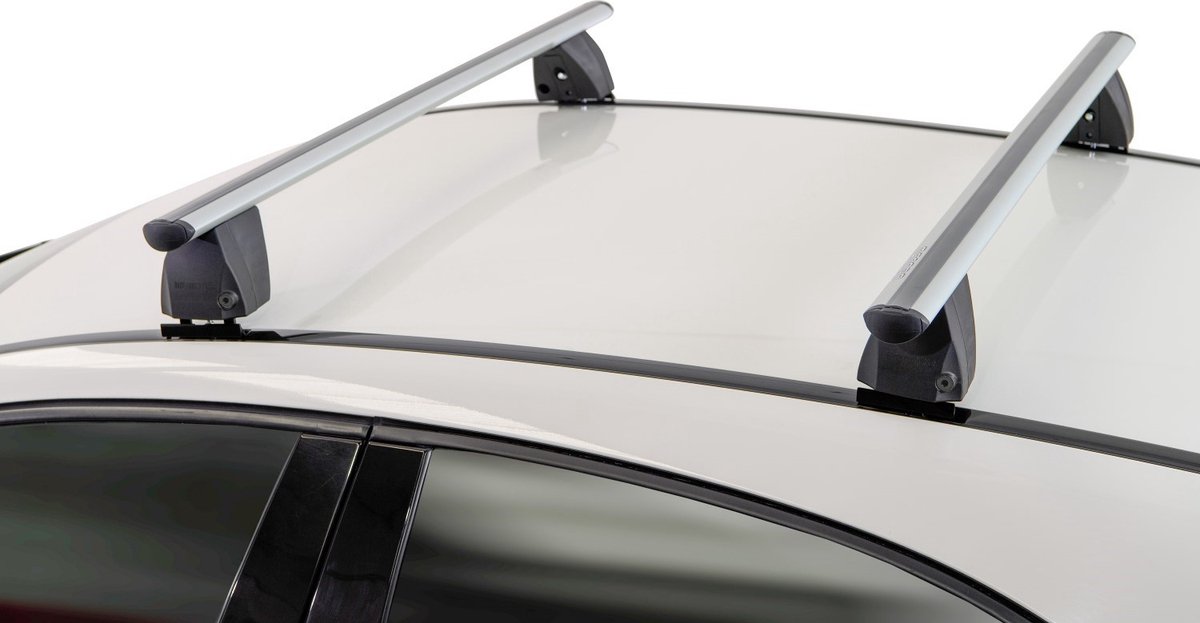 Dakdragers geschikt voor BMW 1 serie (F20) 2011-2019 5-deurs hatchback Menabo Delta zilver