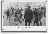 Walljar - FC Utrecht supporters '77 - Muurdecoratie - Plexiglas schilderij