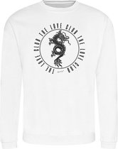 Sweater grey Dragon - White (XS)