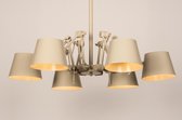 Lumidora Hanglamp 74557 - 6 Lichts - E27 - Beige - Zand - Metaal - ⌀ 115 cm