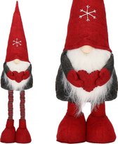 Springos Kerstkabouters | Kerstdwerg | Gnome | Kerstversiering | 1 stuk | Verstelbaar in hoogte | 50-70 cm