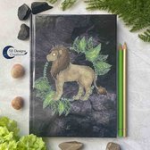 Leeuw Notitieboek - Animal Spirits - Krachtdier Jungle Journal A5 Hardcover - Dieren Notitieboek - Schetsboek Blanco wit papier