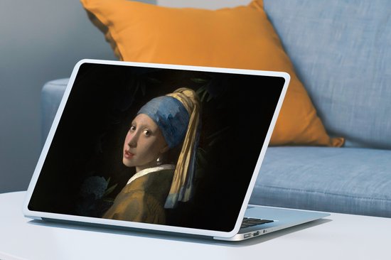 Sticker ordinateur portable - 17,3 pouces - Fille à la perle - Vermeer - Plantes