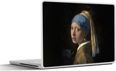 Laptop sticker - 14 inch - Meisje met de parel - Vermeer - Planten