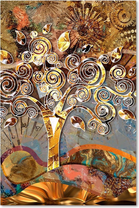 Trend24 - Peinture sur toile - Arbre d'amour Klimt - Peintures - Abstrait -  70x100x2... | bol