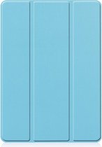 Shop4 - iPad 10.2 (2021) Hoes - Smart Book Case met Pencilhouder Licht Blauw