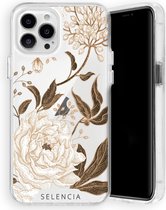 Selencia Zarya Fashion Extra Beschermende Backcover iPhone 13 Pro Max hoesje - Golden Flowers