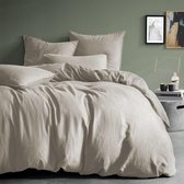 Matt & Rose Dekbedovertrek Natur - Hotelmaat - 260 x 220 cm + 2x 50 x 70 - 100% Linnen