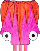 vlieger Octopus roze/oranje 124 x 127 cm