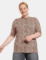 SAMOON Shirt met halflange mouwen en dierenprint