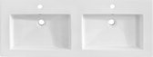 Wastafel dubbel 121 cm – Keramisch Materiaal – Stijlvol - Perfecthomeshop