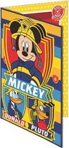 wenskaart 3D Mickey 20,5 x 14,5 cm papier geel/blauw