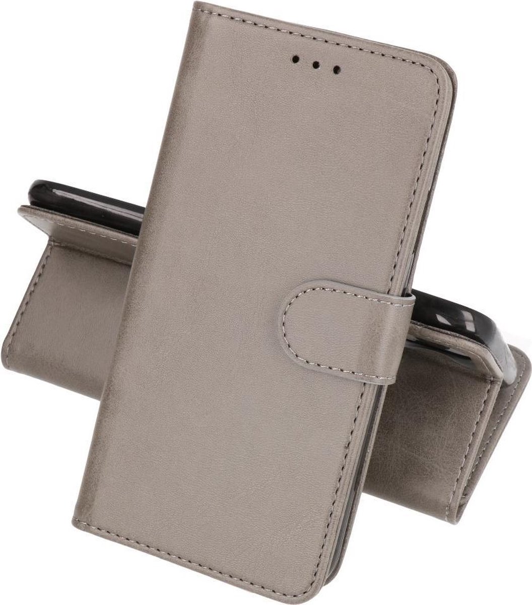Hoesje Geschikt voor de Nokia X20 - Kaarthouder Book Case Telefoonhoesje - Grijs