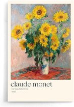 Walljar - Claude Monet - Zonnebloemen - Muurdecoratie - Poster