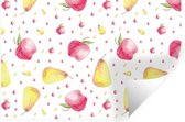 Stickers muraux - Poires - Pommes - Aquarelle - 30x20 cm - Feuille adhésive