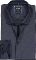 OLYMP Luxor modern fit overhemd - marine blauw 2-ply twill - Strijkvrij - Boordmaat: 38