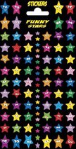 stickervel Funny Stars junior papier 88 stuks