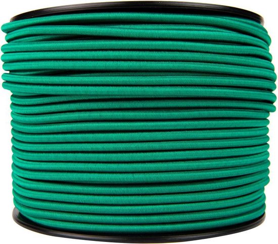 Elastisch koord 6mm groen op rol - 10 meter