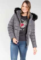 DEELUXE Gewatteerd jack met capuchon LEONA Anthracite