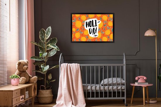 Cadre photo avec poster - Citroen - Été - Oranje - 90x60 cm - Cadre poster