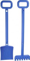 schep en hark 52 cm blauw