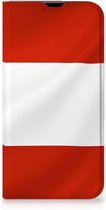 Hoesje Geschikt voor iPhone 13 Pro Telefoonhoesje met Naam Oostenrijkse Vlag