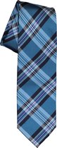 Michaelis stropdas - zijde - blauw met turquoise en wit geruit - Maat: One size