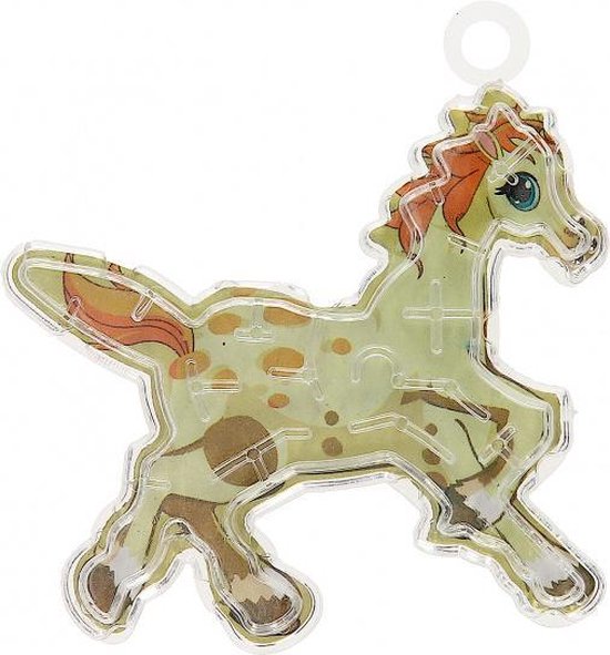 Afbeelding van het spel geduldspel doolhof paard junior 6 x 7 cm groen