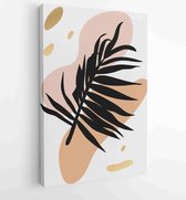 Canvas schilderij - Botanical and gold abstract wall arts vector collection. 1 -    – 1877836591 - 50*40 Vertical