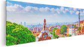 Artaza Canvas Schilderij Park Güell in Barcelona - Kleurrijk - 120x40 - Groot - Foto Op Canvas - Canvas Print