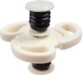 jumping-spinner druppel junior 7,5 cm wit