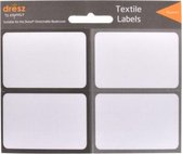 etiketten textiel wit/grijs 8 stuks