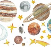 muursticker Planets 19,5 x 31,8 cm vinyl 26-delig