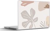 Laptop sticker - 11.6 inch - Zomer - Blad - Grijs - 30x21cm - Laptopstickers - Laptop skin - Cover