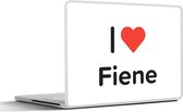 Laptop sticker - 12.3 inch - I love - Fiene - Meisje - 30x22cm - Laptopstickers - Laptop skin - Cover