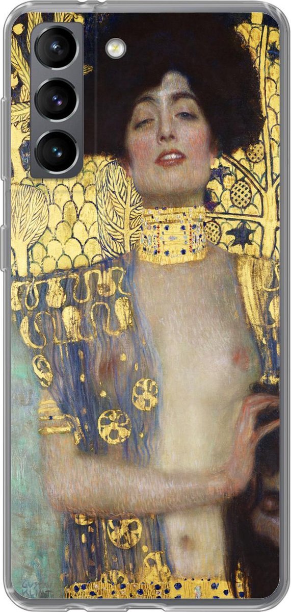Telefoonhoesje Geschikt voor Samsung Galaxy S21 hoesje - Judith - Gustav Klimt - Siliconen Telefoonhoesje Telefoonhoesje