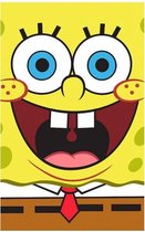 strandlaken Spongebob junior 140 x 70 cm katoen geel