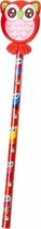 potlood uil meisjes 18 cm rood