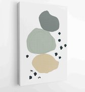 Canvas schilderij - Earth tones organic shape Art design for poster, print, cover, wallpaper, Minimal and natural wall art. 4 -    – 1843211854 - 40-30 Vertical