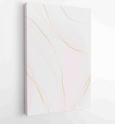 Canvas schilderij - Abstract organic shape Art design for poster, print, cover, wallpaper, Minimal and natural wall art. Vector illustration. 4 -    – 1834428163 - 80*60 Vertical