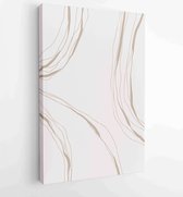 Canvas schilderij - Abstract organic shape Art design for poster, print, cover, wallpaper, Minimal and natural wall art. Vector illustration. 3 -    – 1834428163 - 40-30 Vertical