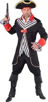 Magic By Freddy's - Piraat & Viking Kostuum - Schateiland Caraibisch Gebied Piraten Jas Man - zwart,wit / beige - Small - Carnavalskleding - Verkleedkleding