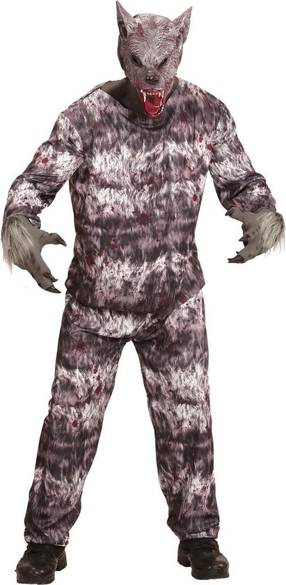 Widmann - Weerwolf Kostuum - Weerwolf Willem - Man - Bruin - Large - Halloween - Verkleedkleding