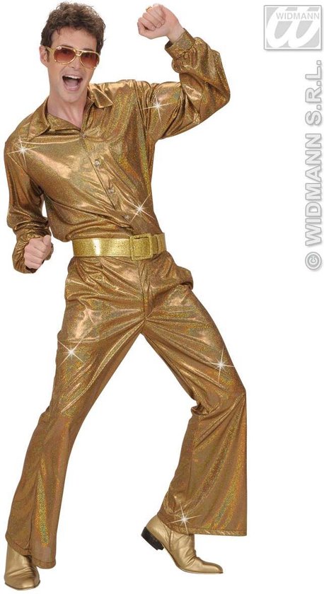 Pa software Mellow Goudkleurige glitter disco broek voor mannen - Verkleedkleding | bol.com